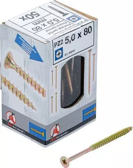 Multi-Purpose Screws Cross Slot PZ2 5.0 x 80 mm 50 pcs.