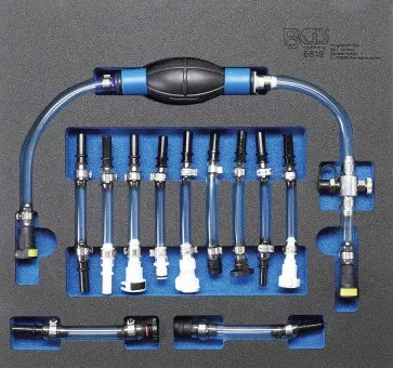 Diesel Bleeding / Primer Kit for Ford, PSA, Opel / Vauxhall, Fiat, Rover, Land Rover, Renault, Mercedes-Benz 12 pcs.