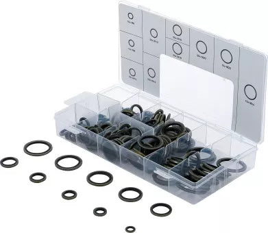 Seal Ring Assortment Metal with Rubber sealing Bead 150 pcs.