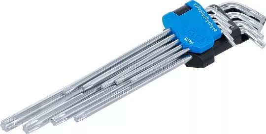 L-Type Wrench Set extra long + extra short T-Star (for Torx) T10 - T50 9 pcs.