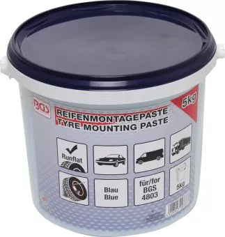 Tyre Fitting Grease For Run Flat Tyres blue 5 kg