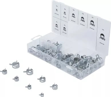 Spring Strip Hose Clamp Assortment 80 pcs.