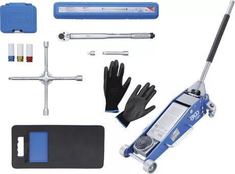 Tire Change Service Set with Floor Jack 2.5 t 10 pcs.