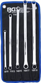 Double Ring Spanner Set extra long 8 - 19 mm 5 pcs.