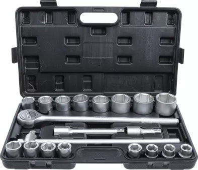Socket Set 20 mm (3/4") Drive 19-50 mm 20 pcs.