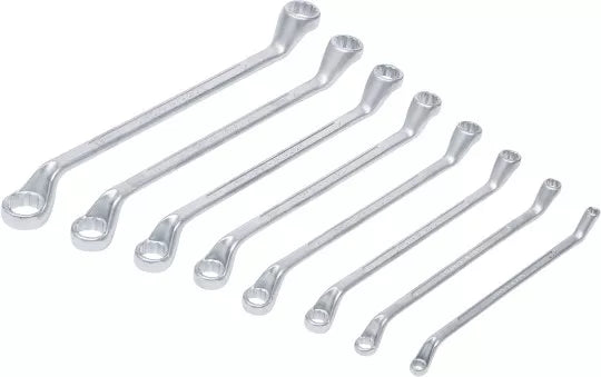 Double Ring Spanner Set offset 6 x 7 - 20 x 22 mm 8 pcs.