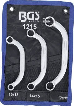 Obstruction Ring Spanner Set 10 x 13 - 17 x 19 mm 3 pcs.