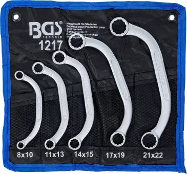 Obstruction Ring Spanner Set 8 x 10 - 21 x 22 mm 5 pcs.