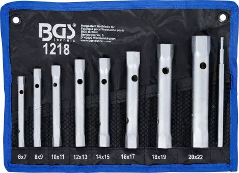Box Spanner Set 6 x 7 - 20 x 22 mm 9 pcs.