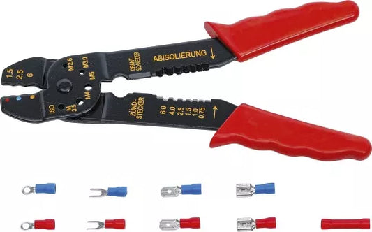 Crimping Pliers Set with cable lug Assortment 200 mm 61 pcs.