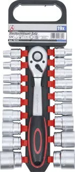 Socket Set 12.5 mm (1/2") Drive 8-32 mm 19 pcs.