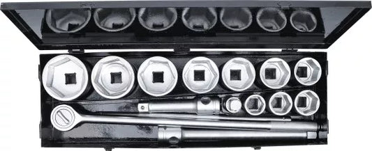 Socket Set 25 mm (1") Drive 36-80 mm 15 pcs.