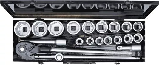 Socket Set 20 mm (3/4") Drive 19-50 mm 20 pcs.