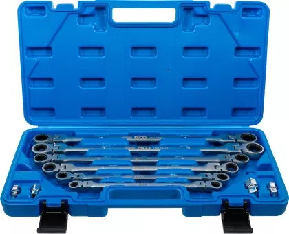 Double Swivel Head Ratchet Wrench Set 8 - 19 mm 10 pcs.