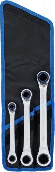 Ratchet Ring Spanner Set reversible "4-in-1" 3 pcs.