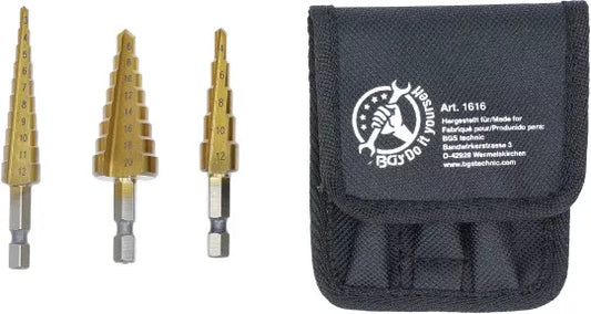 HSS Step Drill Set 3 - 20 mm 3 pcs.