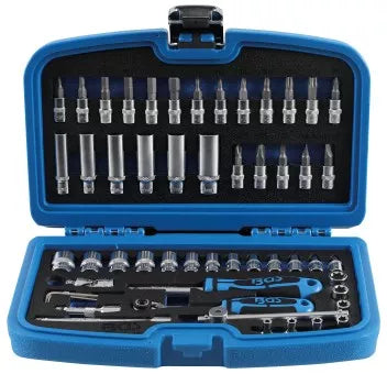 Socket Set 6.3 mm (1/4") Drive 53 pcs.