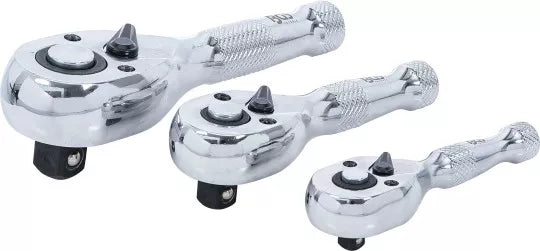 Stubby Ratchet Set 6.3 mm (1/4") / 10 mm (3/8") / 12.5 mm (1/2") 3 pcs.