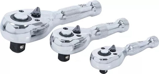 Stubby Ratchet Set 6.3 mm (1/4") / 10 mm (3/8") / 12.5 mm (1/2") 3 pcs.
