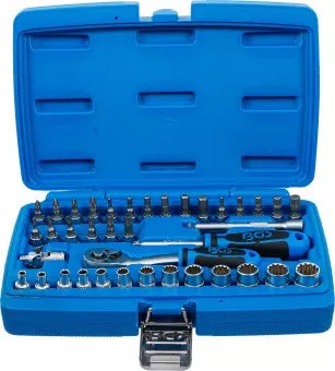 Socket Set, Gear Lock 6.3 mm (1/4") Drive 38 pcs.