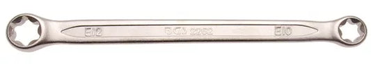 Double Ring Spanner with E-Type Ring Heads E10 x E12