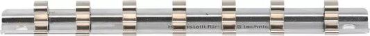 Socket Rail with 7 Clips 6.3 mm (1/4")