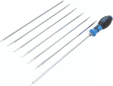 Screwdriver Set with interchangeable Blades T-Star (for Torx) / T-Star tamperproof (for Torx) 8 pcs.