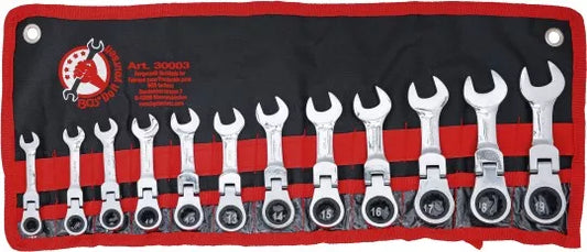 Ratchet Combination Wrench Set extra short 8 - 19 mm 12 pcs.