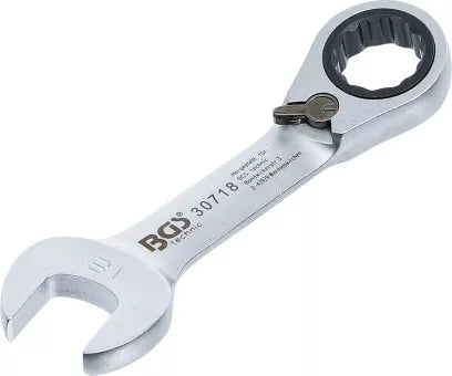 Ratchet Combination Wrench short reversible 18 mm