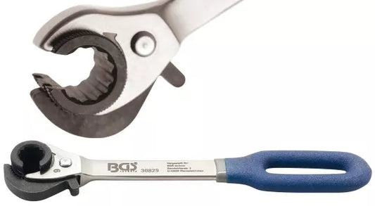 Ratchet Ring Spanner open 9 mm