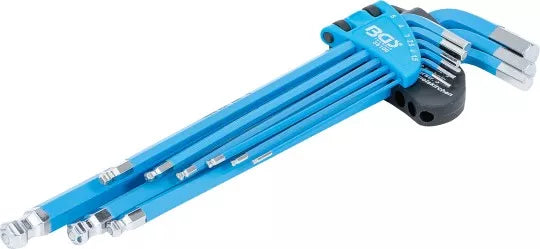 L-Type Wrench Set extra long internal Hexagon / internal Hexagon with Ball Head 1.5 - 10 mm 9 pcs.