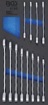 Tool Tray 1/3: Ratchet Combination Wrench Set 8 - 19 mm 12 pcs.