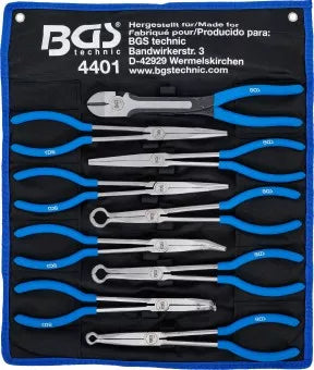 Long / Flat Nose and Spark Plug Connector Pliers Set extra long 9 pcs.
