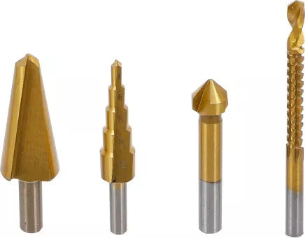 Multi-Drill-Set HSS-G titanium coated 4 pcs.