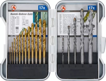 Combination Drills Set 1.5 - 10 mm 17 pcs.