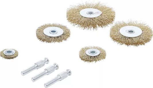 Steel Wire brush Set Ø 25 - 75 mm 8 pcs.