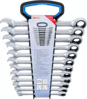 Open End Ratchet and Ratchet Ring Wrench Set 8 - 19 mm 12 pcs.