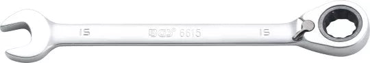 Ratchet Combination Wrench reversible 15 mm