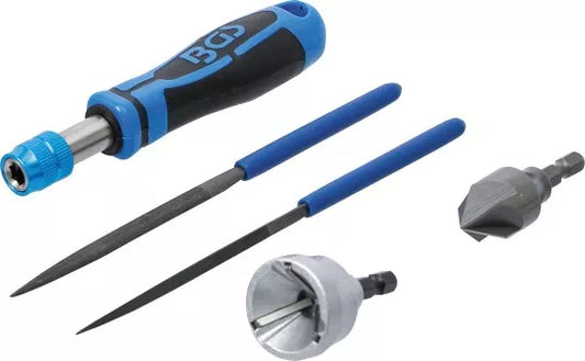 Outer / Inner Deburring Tool & File Set 5 pcs.