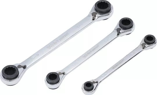 Double Ended Ratchet Wrench Set 4-in-1 8 x 9 - 18 x 19 mm