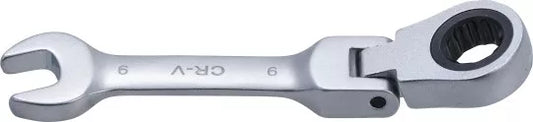 Ratchet Combination Wrench short adjustable 9 mm