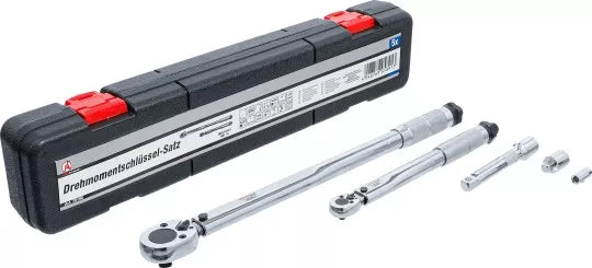 Torque Wrench Set 6.3 mm (1/4") 5 - 25 Nm, 12.5 mm (1/2") 28 - 210 Nm 5 pcs.