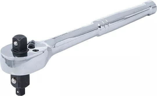 Reversible Ratchet Solid Steel Fine Tooth 3-in-1 6.3 mm (1/4") / 10 mm (3/8") / 12.5 mm (1/2")