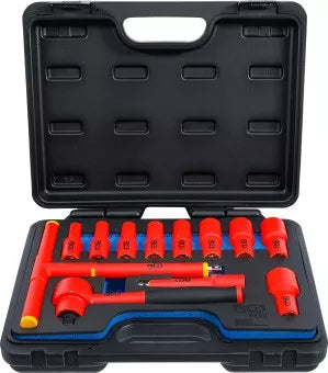 VDE Socket Set 10 mm (3/8") Drive 7 - 22 mm 12 pcs.