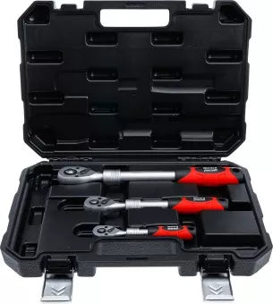 Reversible Ratchet Set extendable 6.3 mm (1/4") - 10 mm (3/8") - 12.5 mm (1/2") 3 pcs.