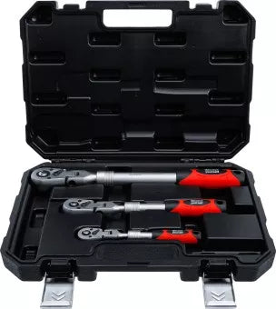 Reversible Ratchet Set extendable, bendable 6.3 mm (1/4") - 10 mm (3/8") - 12.5 mm (1/2") 3 pcs.