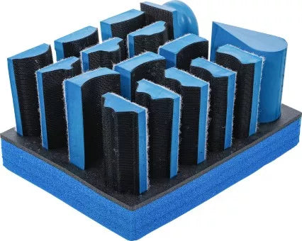 Hook and Loop Sanding Block Set 16 pcs.