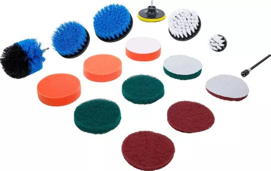 Grinding / Polishing Discs and Brush Attachment Set for Drills 16 pcs.