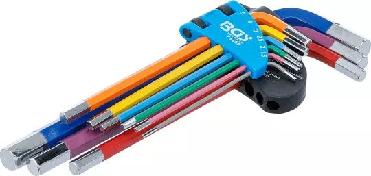 L-Type Wrench Set Multicolour internal Hexagon 1.5 - 10 mm 9 pcs.