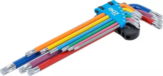 L-Type Wrench Set Multicolour extra long T-Star (for Torx) T10 - T50 9 pcs.